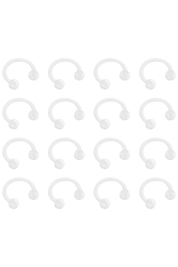 18pcs Acrylic Nose Rings Nose Jewelry Decor Transparent Nose Accessories