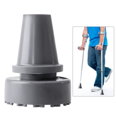ROSENICE 19mm Inner Diameter Rubber Crutch Accessories Antislip Tips Walking Stick Feet (Grey)