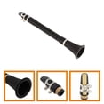 thumbnail image 1 of ROSENICE 1Pack Black ABS Miniature Clarinet for Beginner Practice Wind Instrument Compact Size 14.9x2.5x2.5in, 1 of 8