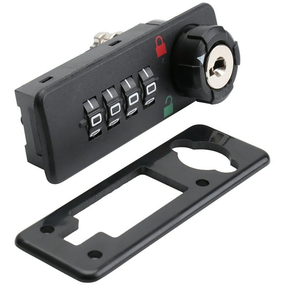 ROSENICE 1Pack Black ABS Plastic Password Lock for Mailbox Cabinet Drawer Security 4 Combination 7.4x2.5cm