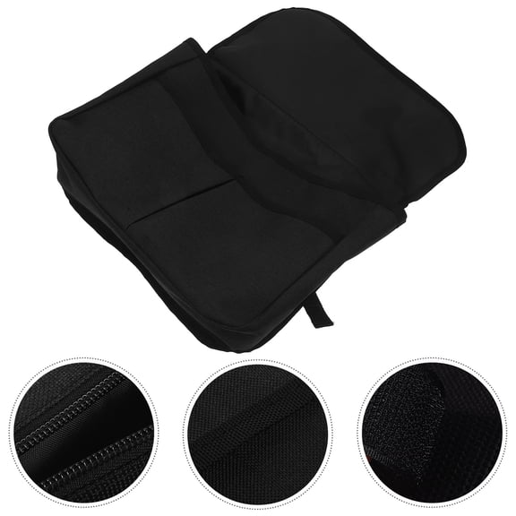 ROSENICE 1Pack Black Polyester Attachable Wheelchair Bag Storage For Daily Use 11.8X8.7X3.9in