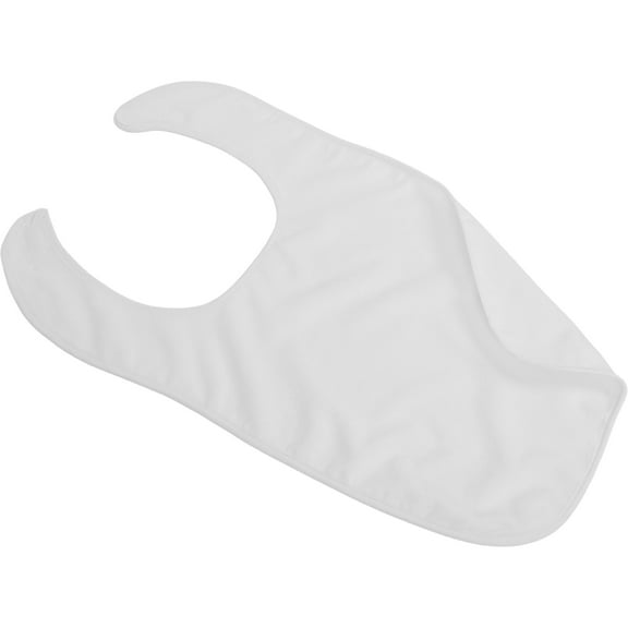 ROSENICE 1Pack Cotton White Bib for Adults Stain Protection 7.9X2.4In