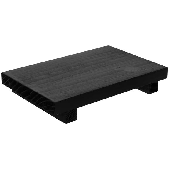 ROSENICE 1Pack Easy to Clean Vanity Soap Board Kitchen Sink Sponge Holder Black Wood