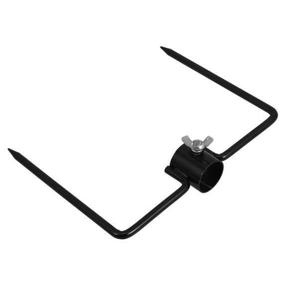 ROSENICE 1Pack Iron Flag Pole Ground Mount Umbrella Ground Stake for Garden Decor 11.8x5.5x1In