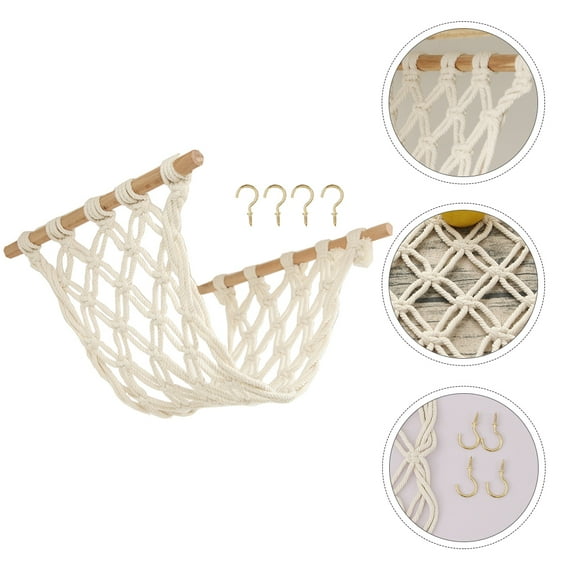 ROSENICE 1Pack Kitchen Storage Hammock White Cotton Rope For Homeowners And Kitchen Users