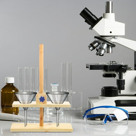 ROSENICE 1Pack Plastic Small Funnel Stand for Students Teachers Researchers in Physics Lab Equipment Tools Set