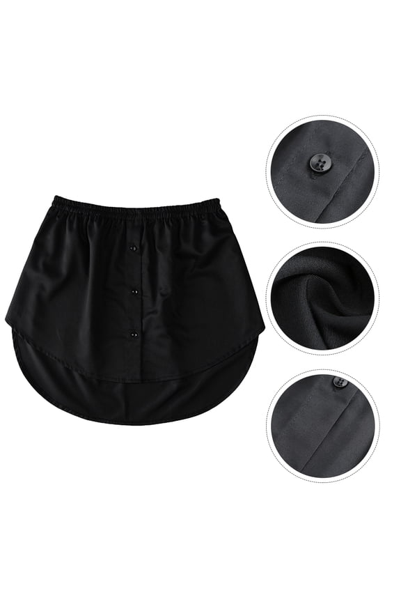 1Pc Black Woman Fake Hem for Sweater and Sweatshirt Versatile Skirt Decoration
