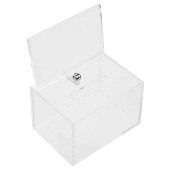 ROSENICE Office Donation Box Transparent Home Decoration 1Pack 6.3x4.7in