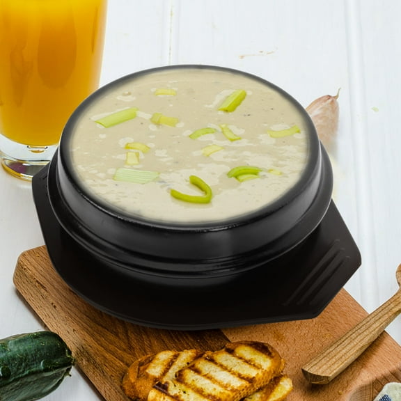 ROSENICE Ceramic Cooking Pot Black 1Pc 7.1x5.9x2.8in