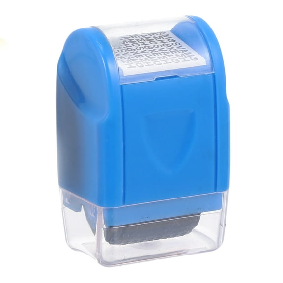 ROSENICE 1Pcs Blue Plastic Identity Guard Stamps for Postcard Mail Privacy Protection blocker stamp 6X1.5in