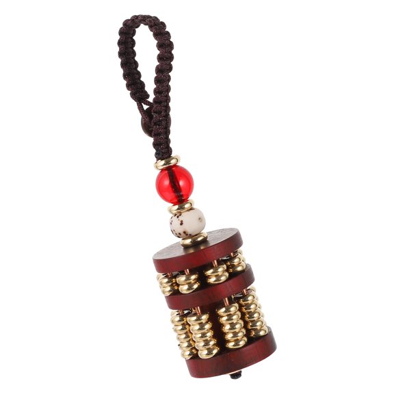 ROSENICE 1Pcs Car Interior Hanging Decor Abacus Keychain Brown Synthetic Material Adults