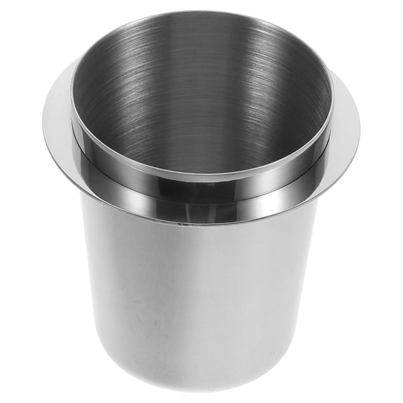 ROSENICE 1Pcs Coffee Dosing Cup Silver Stainless Steel Espresso Powder Feeder for Home Use