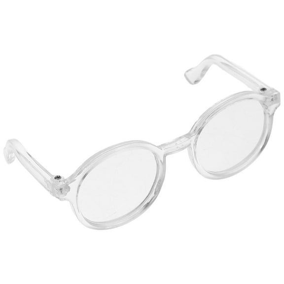 ROSENICE 1Pcs Miniature Doll Glasses Transparent Round For DIY Dollhouse