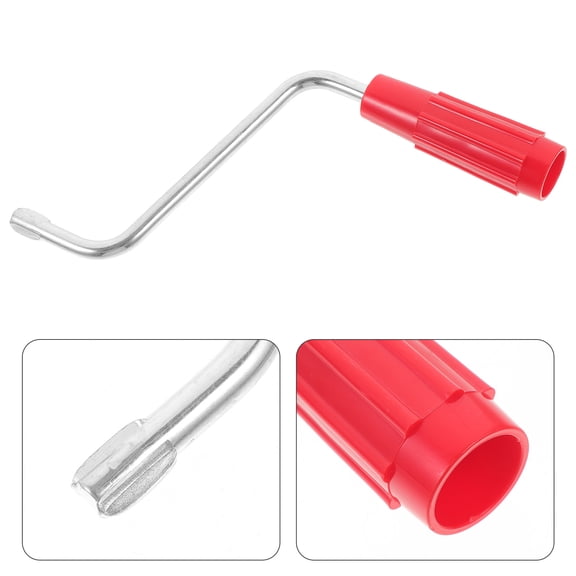 ROSENICE 1Pcs Noodle Maker Handle for Pasta Maker Parts Red Iron Alloy 16.5x12x0.8in Home Cooking