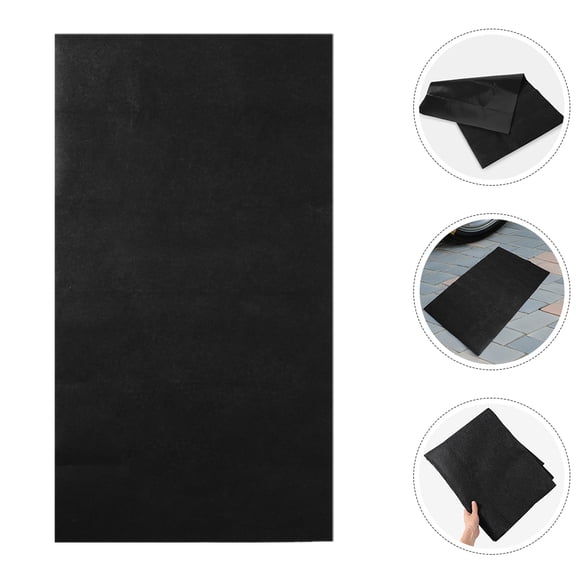 ROSENICE 1Pcs Reusable Oil Mat for Car Owners 91.44X76.20X0.30CM Black Fiber Washable Garage Mat
