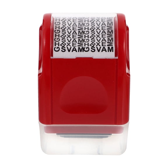 ROSENICE 1Pcs Roller Stamp Privacy Red Plastic Anti-disclosure