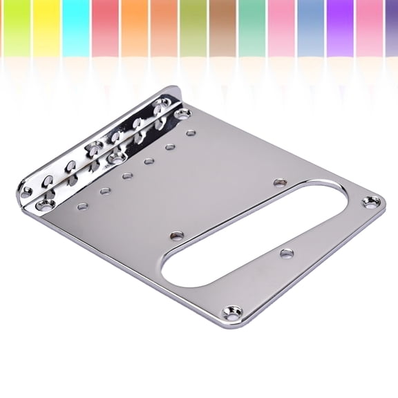 ROSENICE 1Pcs Silver Bridge Plate for Electric Guitar Use with Top Loading Function