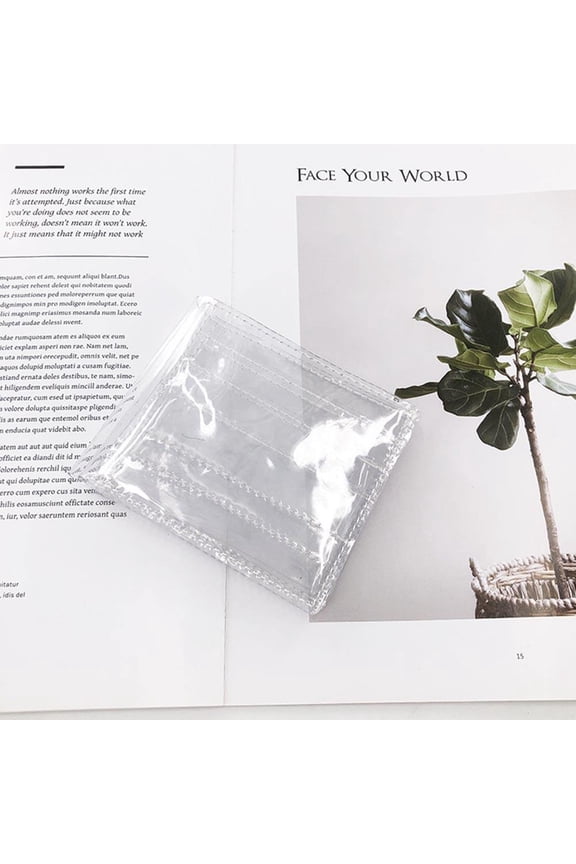 1Pcs Simple Change Purse Rectangular PVC with Visibility and Portability for Everyday Use