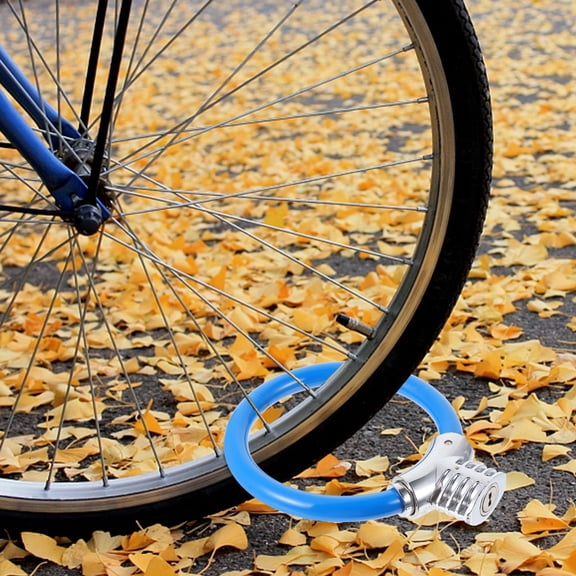 ROSENICE 1Pcs Zinc Alloy PVC Steel Cable Anti Theft Safety Bike Security Lock 11.8X4.3X0.8in