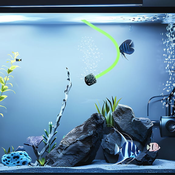 ROSENICE 1Set One Way Air Flow Tubes 150.0X2.4X2.4In PVC For Aquarium Accessories And Oxygenation