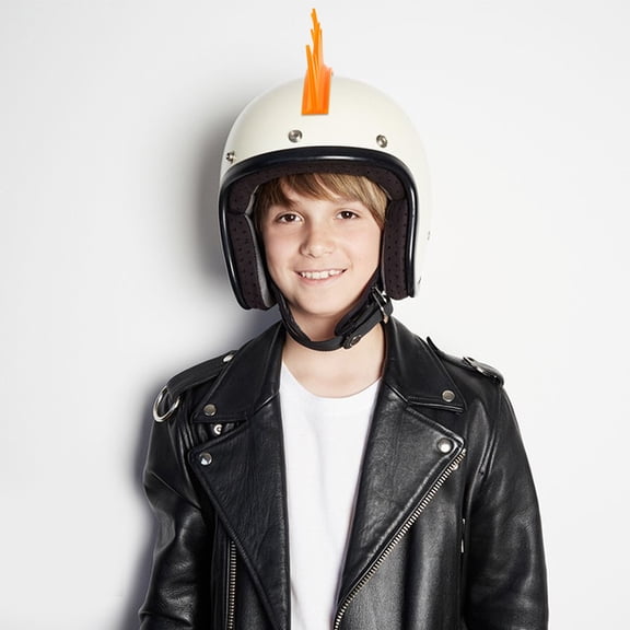 ROSENICE 1Set Orange Silicone Crocodile Fin Shape Decoration for Motorcycle Enthusiasts Riding