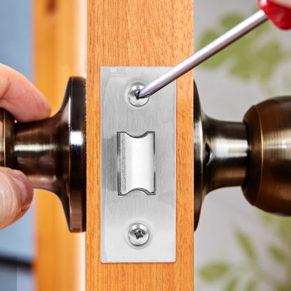 ROSENICE 1Set Passage Door Latch Golden Stainless Steel for Sliding and Barn Doors