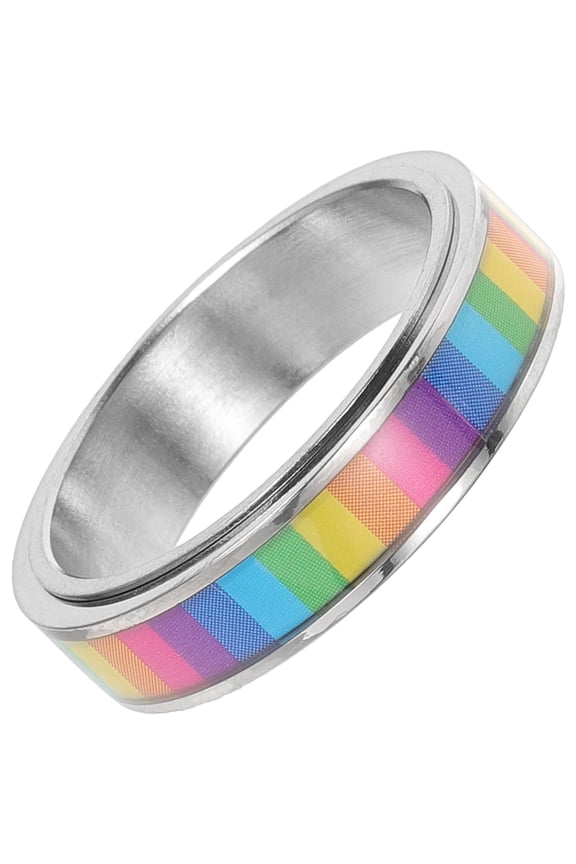 1Set Rainbow Ring Circular Symbol For Women At LGBTQ Events And Parties