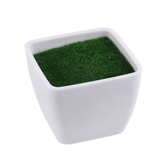 ROSENICE 1Set Small Faux Plants In Square Plastic Pots For Homeowners 7.8x7.8x6Cm