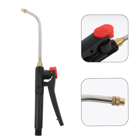 ROSENICE 1Set Sprayer Handle Replacement For Backpack Sprayer Curved Spray Wand Agriculture Parts Black 13.8x2.9x0.3in