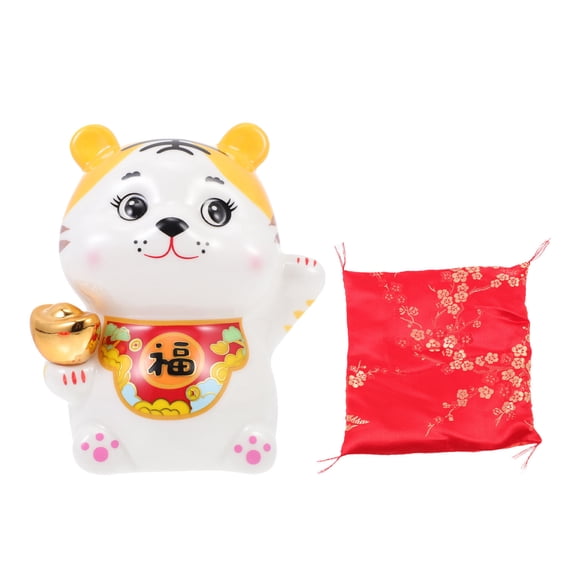 ROSENICE 1set Year Tiger Coin Bank Decorative Animal Money Box Coin Holder For Home Present For Coin Savings Any