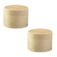 thumbnail image 1 of 2pcs Round Bamboo Tea Storage Jar with Matcha Canister, 1 of 8
