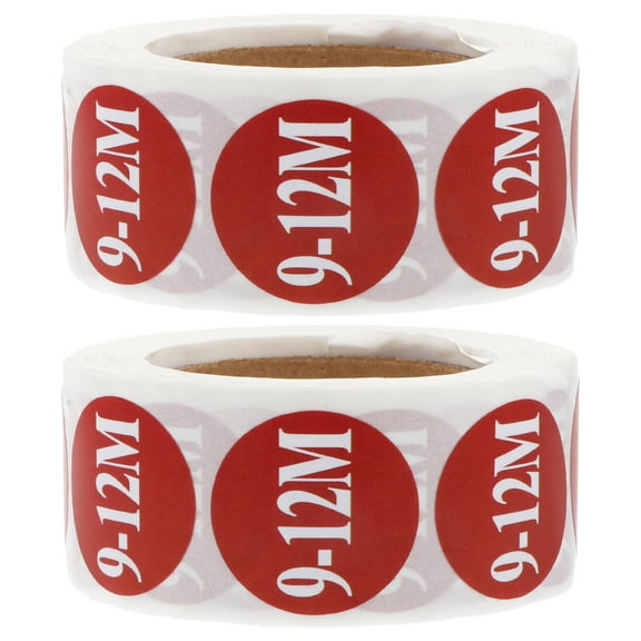 ROSENICE 2 Rolls Clothes Size Round Label Red Paper No Glue Needed for Markets