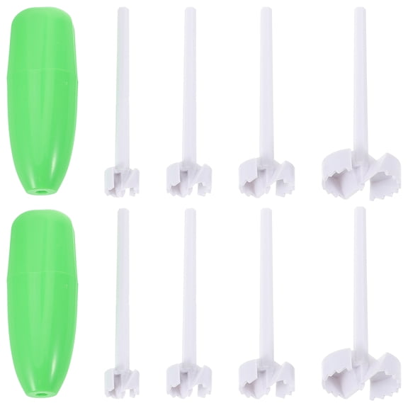 ROSENICE 2 Sets Corer Pitter Plastic Tool Cherry Pit Remover for Home Daily Use Green .87x1.57x1.57 Inch