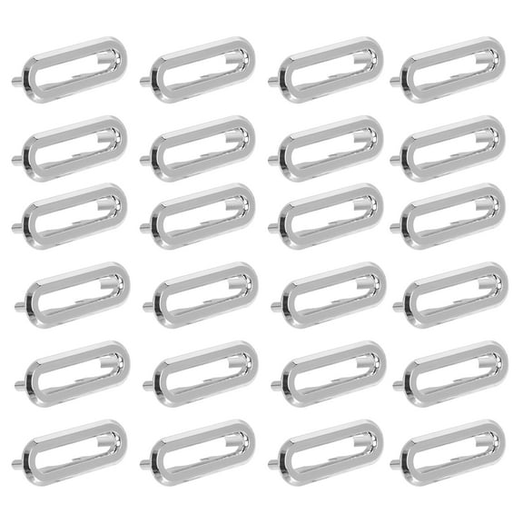 ROSENICE 20 Pcs Overflow up Bathroom Sink Drain Salon Parts Water Trough Silver