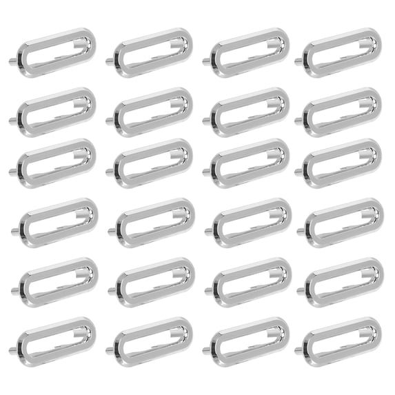 ROSENICE 20 Pcs Overflow up Bathroom Sink Drain Salon Parts Water Trough Silver