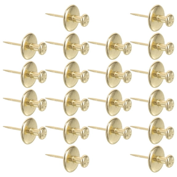 ROSENICE Heavy Duty Push Pin Picture Hanging Push Pins Golden Zinc Alloy 20Pack