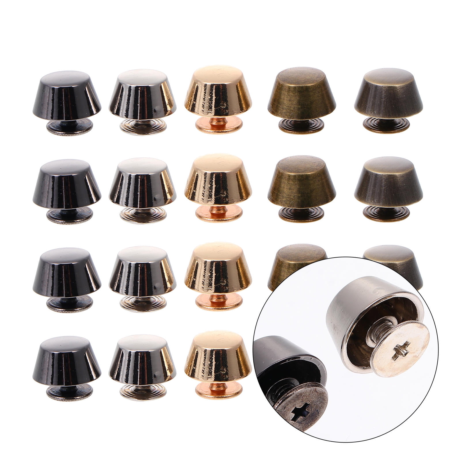 ROSENICE 20 Sets Rivet Studs Light Gold Compression And Wear Resistance ...