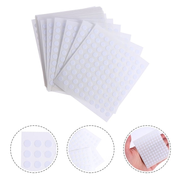 ROSENICE 20 Sheets Self-Adhesive White Round Labels for TV Wall Background