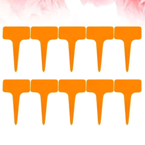 ROSENICE 200Set 0.8x2.4x3.9in T Shaped Flowerpot Label for Home Use Plastic Flower Name Tag