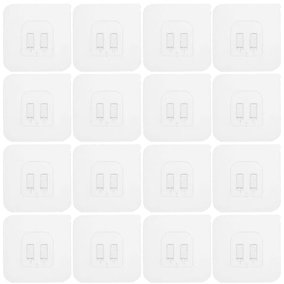 ROSENICE 20Pack Bathroom Hanger Transparent PC Material for Home Organization Strong Adhesive