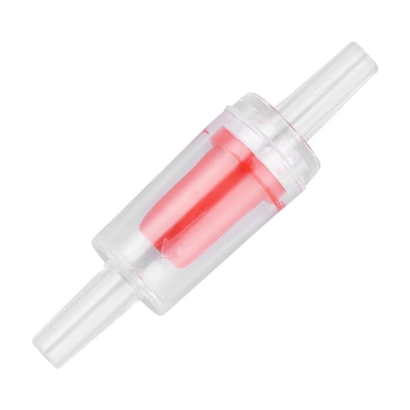 ROSENICE 20Pcs Aquarium Bubbler Pump Red Plastic 5.5X1X1cm 4mm Tube Non-Return Water Counter