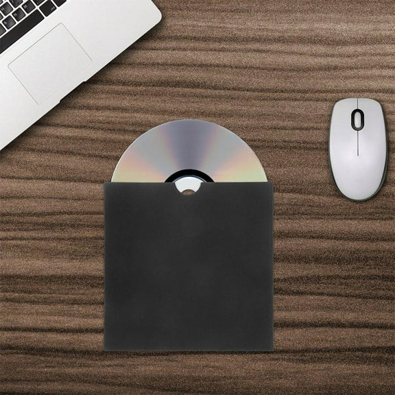 ROSENICE 20Pcs CD Covers Kraft Paper Minimalist Design for Disc Storage in Home and Office
