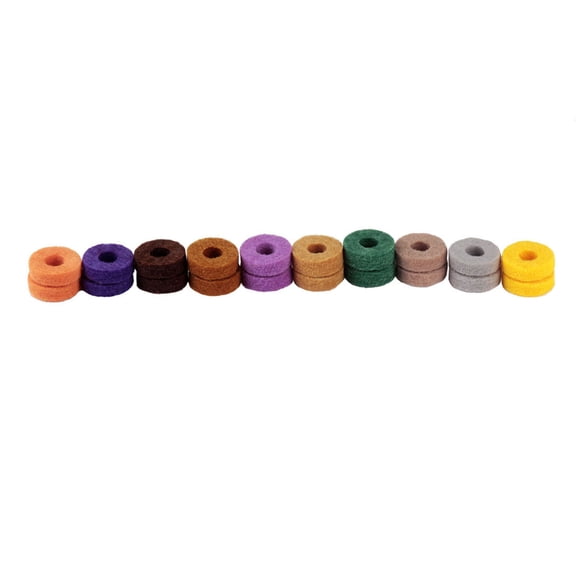 ROSENICE 20Pcs Felt Strap Button Washers for Guitar and Cymbal Stand Assorted Color Soft Buffer