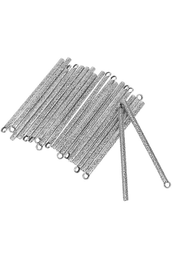 20Pcs Long Charms Bar Pendants Zinc Alloy for Diy Projects and Jewelry Components 2.12X0.12X0.12in