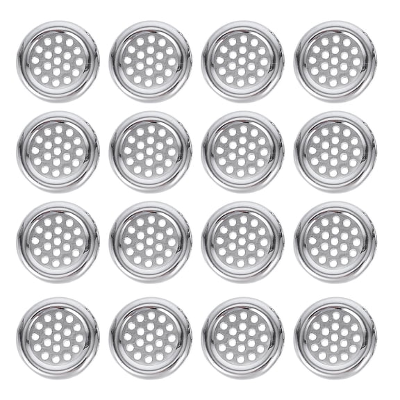 ROSENICE 20Pcs Plastic Sink Overflow Insert for Bathroom Accessory Silver 1.18X1.18X0.63in