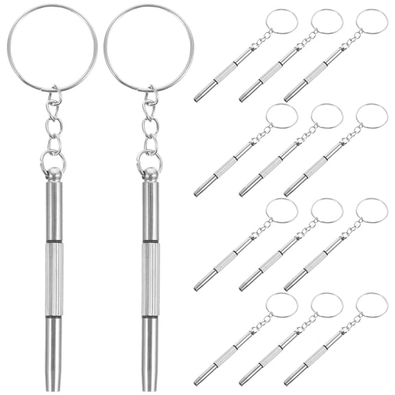 ROSENICE 20Pcs Compact Eyewear Screwdrivers Repair Set for Glasses Watch and Small Electronics