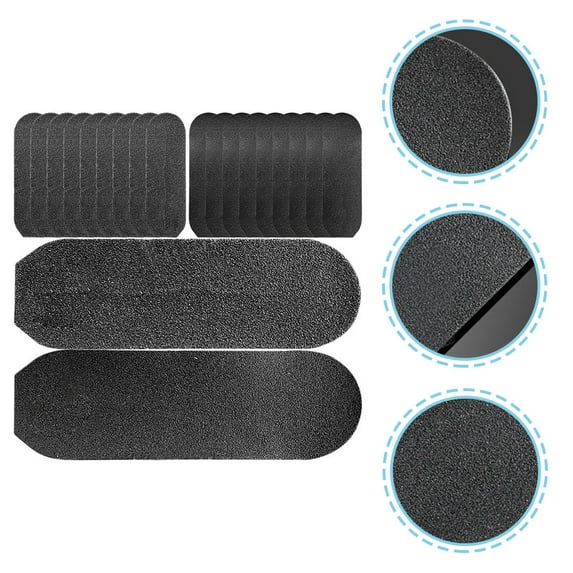 ROSENICE Feet File for Hard Skin Foot Dead Skin Remover Sand Papers Black 20Set 5.24X1.69X0.08In