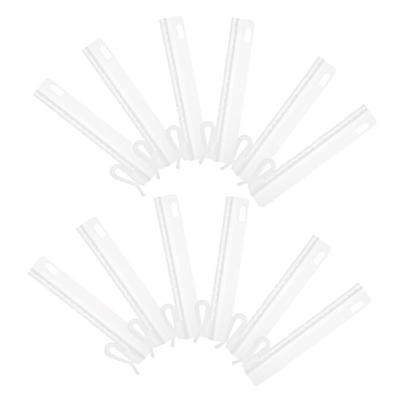 ROSENICE 25Pcs White Plastic Curtain Rod Hooks for Pleater Hooks in Restaurant