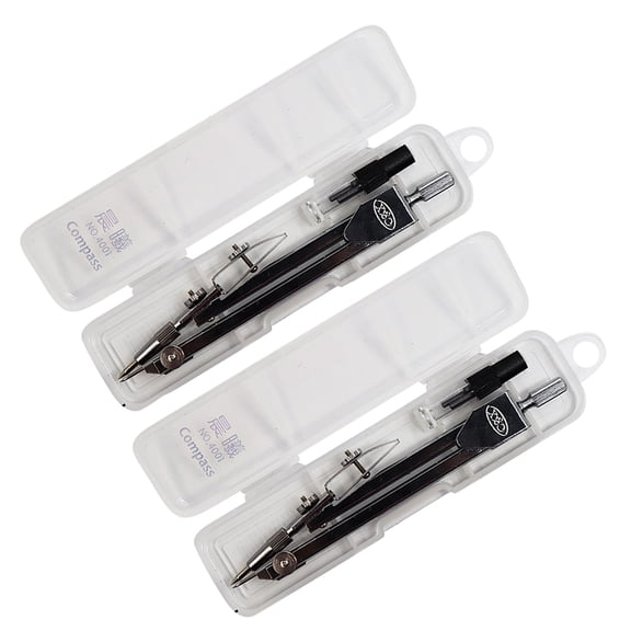 ROSENICE 2Pack Drafting Compasses Plastic for Study and School Supplies