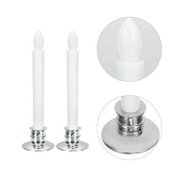 ROSENICE 2Pack Flameless Stick Candles for Table Centerpieces at Party Events 11.8x2.4x2.4in